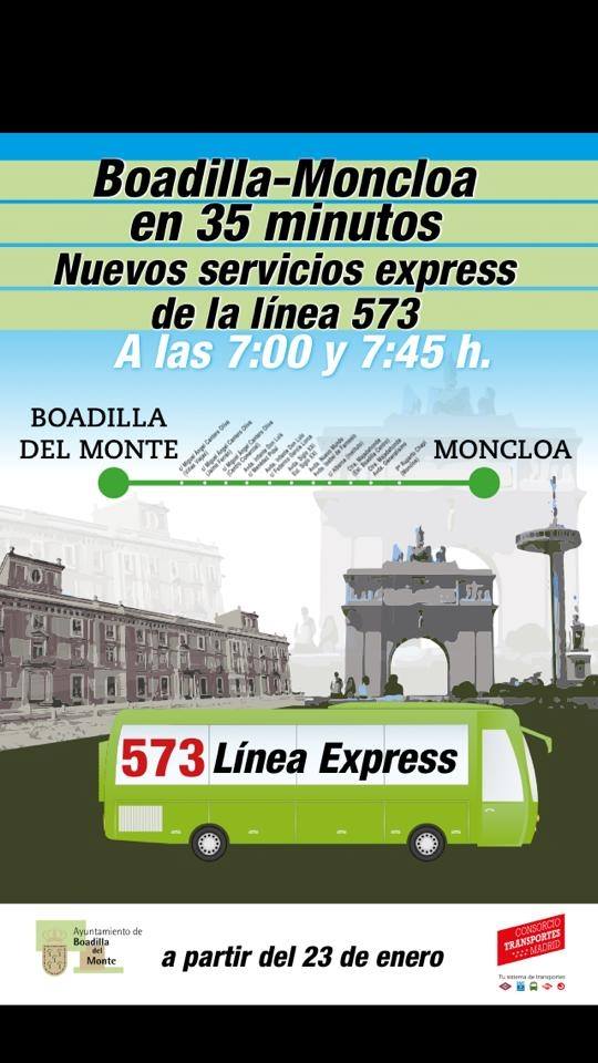 NUEVO SERVICIO DE BUS EXPRES A MONCLOA