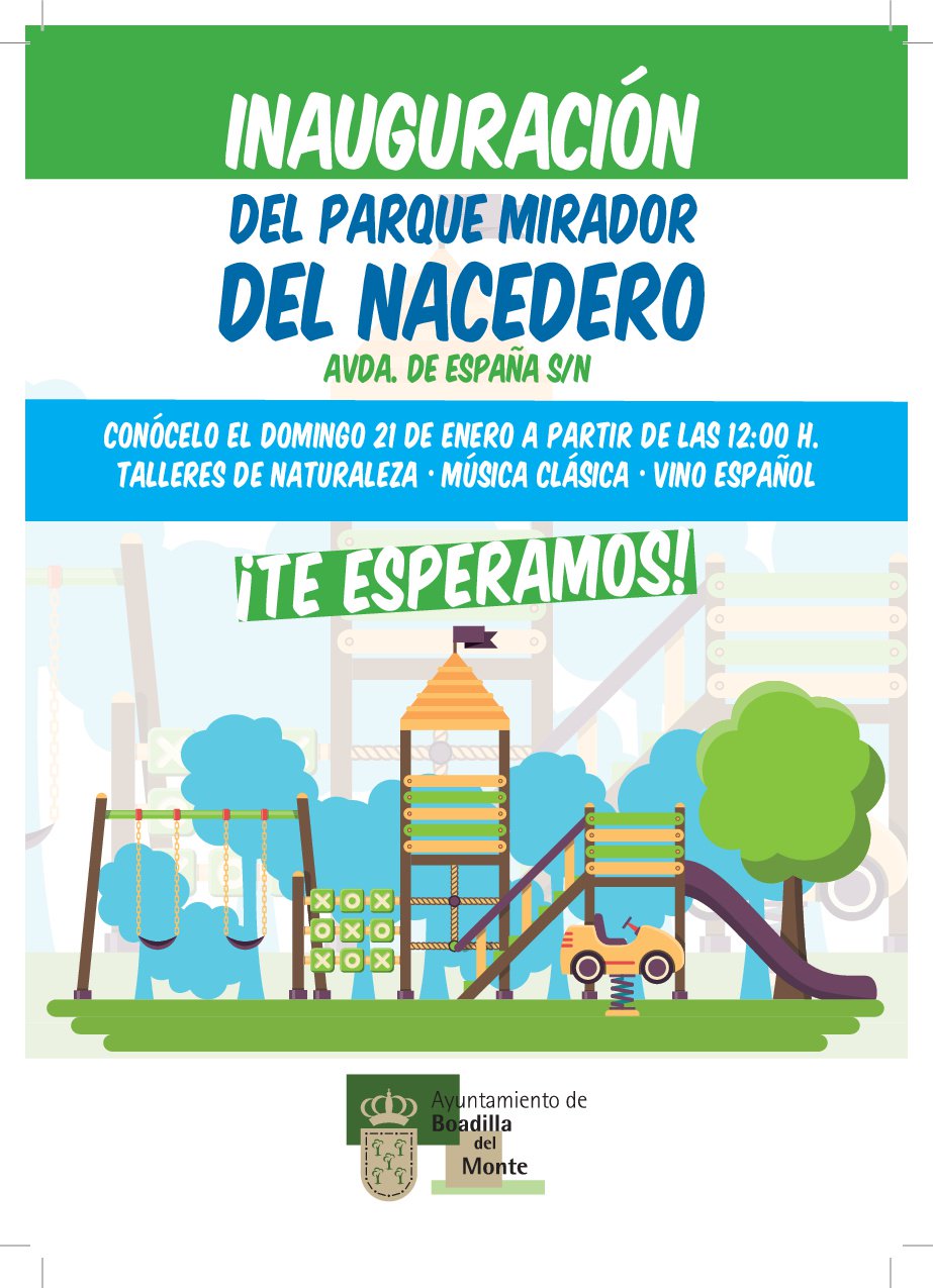 Inauguración del parque Mirador del Nacedero, un amplio espacio rústico-urbano ubicado frente al Palacio.