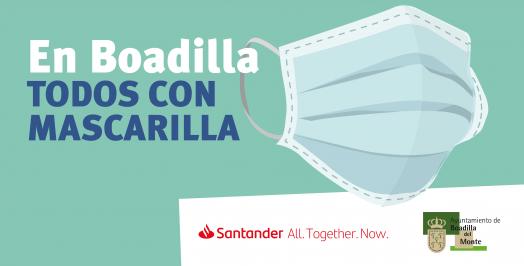 Boadilla repartirá entre sus vecinos 100.000 mascarillas donadas por el Banco Santander