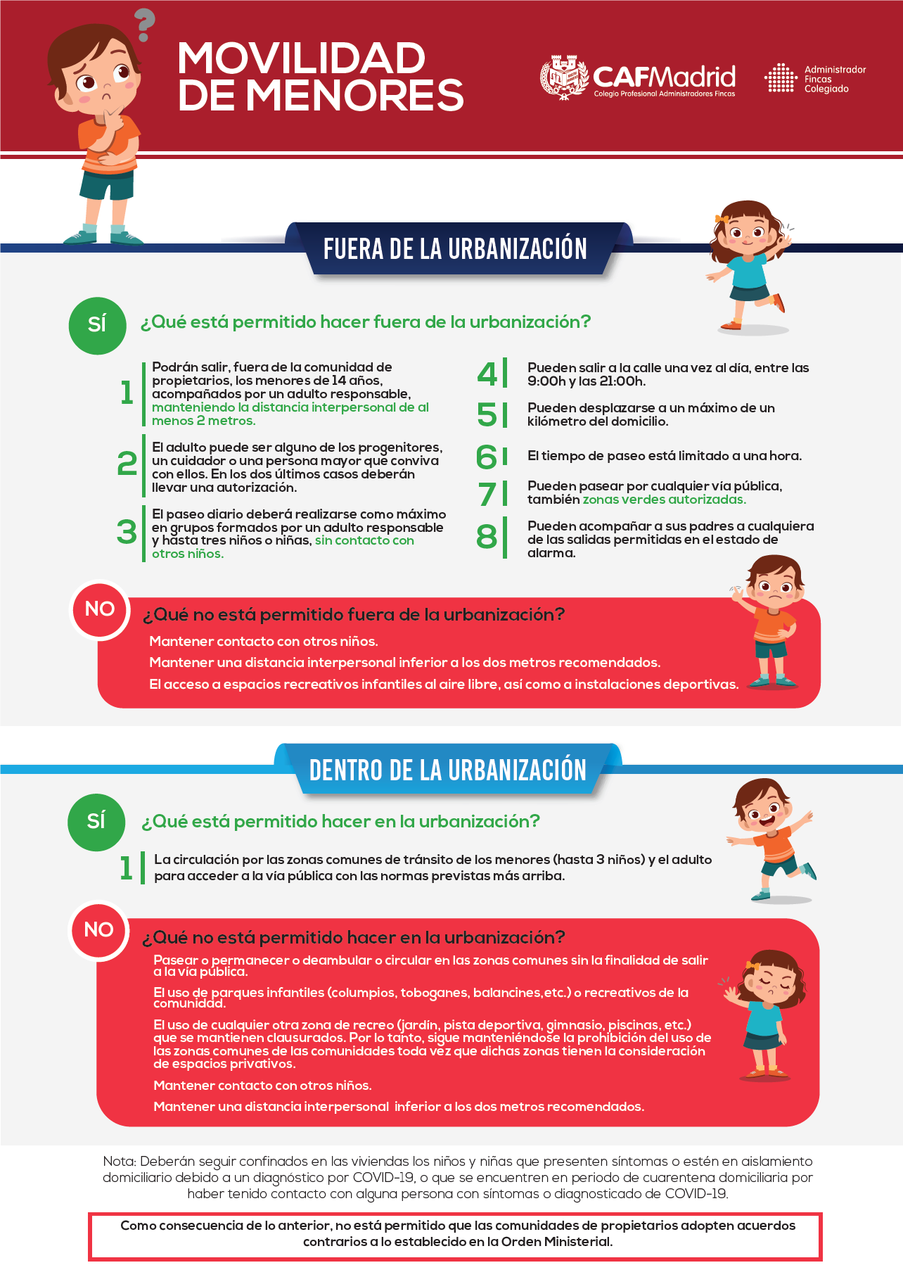 RECOMENDACIONES SOBRE MOVILIDAD DE MENORES