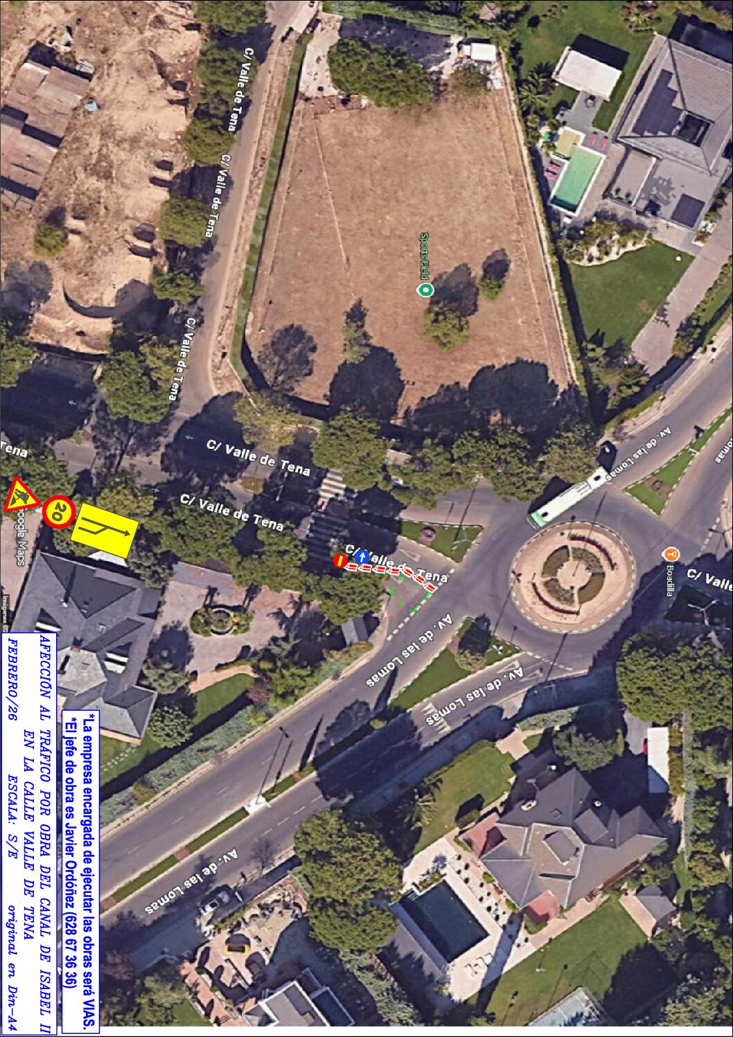 CORTE DE UN CARRIL DE CIRCULACIÓN EN VALLE DE TENA DEL 23 AL 27 DE FEBRERO